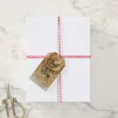 金ゴールドキリスト救世主クリスチャン・クリスマス ギフトタグ (より糸付き)