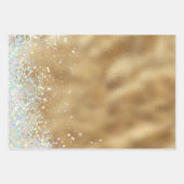 金ゴールドキリスト救世主クリスチャン・クリスマス ラッピングペーパーシート (正面2)