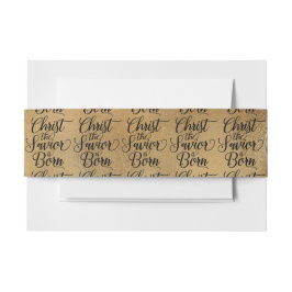 金ゴールドキリスト救世主クリスチャン・クリスマス 招待状ベリーバンド