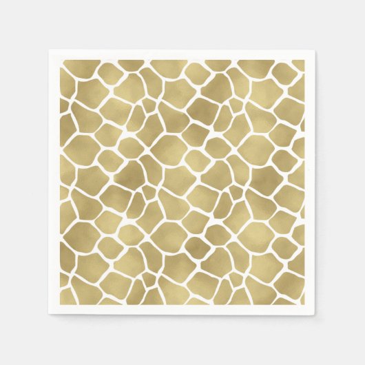 金ゴールドキリンプリント スタンダードカクテルナプキン (正面)