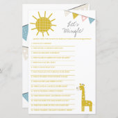 金ゴールドキリン交じろう!赤ちゃんシャワーゲーム (正面/裏面)