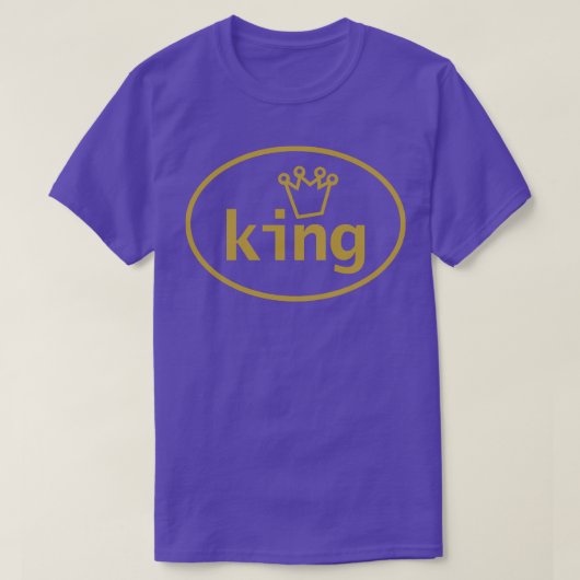 金ゴールドキングとクラウン楕円 Tシャツ (デザイン正面)