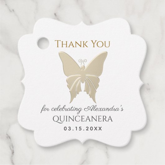 金ゴールドキンセアニェラありがとう フェイバータグ (正面)