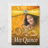 金ゴールドキンセアニェラ15プリンセスティアラフォト 招待状 (正面)