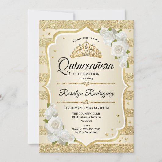 金ゴールドキンセアニェラ 招待状 (正面)