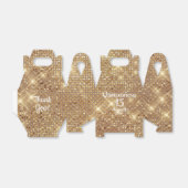 金ゴールドキンセアニラガール15th誕生日サンキュー フェイバーボックス (折り畳みなし)