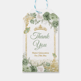 金ゴールドキンセアニラセージグリーンクラウンサンキュー ギフトタグ