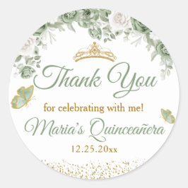 金ゴールドキンセアニラセージグリーンクラウンサンキュー ラウンドシール