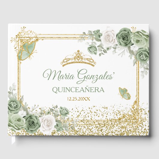 金ゴールドキンセアニラセージグリーンクラウンバタフライ ゲストブック (正面)