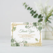 金ゴールドキンセアニラセージグリーンクラウンバタフライ サンキューカード (スタンド正面)