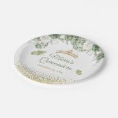 金ゴールドキンセアニラセージグリーンクラウンバタフライ ペーパープレート (アングル)