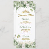 金ゴールドキンセアニラセージグリーンクラウンバタフライ メニュー (正面/裏面)