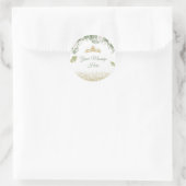 金ゴールドキンセアニラセージグリーンクラウンメッセージ ラウンドシール (バッグ)