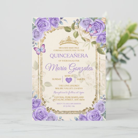 金ゴールドキンセアニラパープルクラウンメキシカンチョウ 招待状 (スタンド正面)