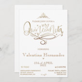 金ゴールドキンセアニラ招待状テンプレート 招待状 (正面/裏面)