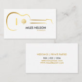 金ゴールドギタモダンーロゴイラストレーション 名刺 (正面/裏面)