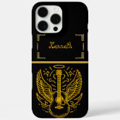 金ゴールドギターアーティストインゲリック翼デザイン Case-Mate iPhoneケース (裏面)