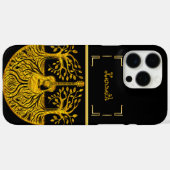 金ゴールドギターアートブレンド自然と音楽 Case-Mate iPhoneケース (裏面 (横))