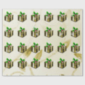 金ゴールドギフトラッピング紙 ラッピングペーパー (フラット)