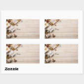 金ゴールドギフトラベルシール 長方形シール (シート)