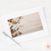 金ゴールドギフトラベルシール 長方形シール (封筒)