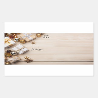 金ゴールドギフトラベルシール 長方形シール