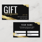 金ゴールドギフト券 名刺 (正面/裏面)