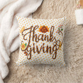 金ゴールドギフト感謝祭最高の秋時間 クッション (ブランケット)