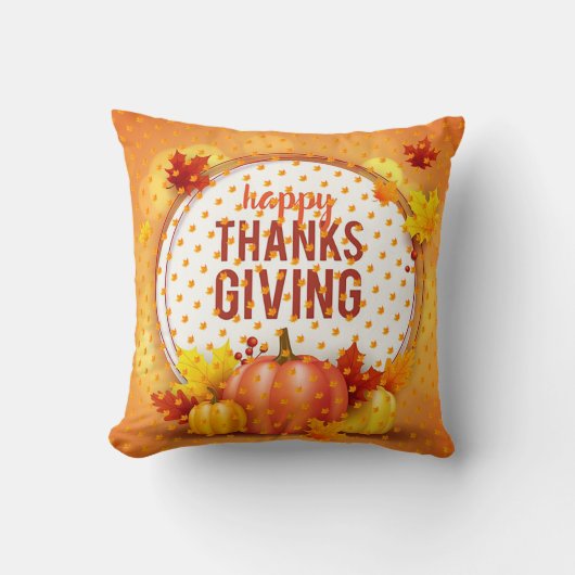 金ゴールドギフト感謝祭最高の秋時間 クッション (正面)