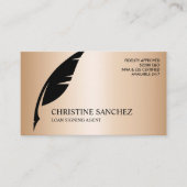 金ゴールドクイルペン公証人選択剤金ゴールド 名刺 (正面)