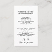 金ゴールドクイルペン公証書署名剤パープル 名刺 (裏面)