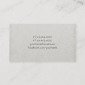 金ゴールドクイル羽ペン古い紙上の手書き線 名刺 (裏面)