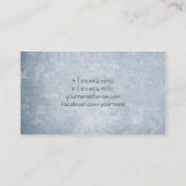 金ゴールドクイル羽根ペン手書き線青グランジ 名刺 (裏面)