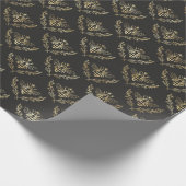 金ゴールドクイーンビーオンブラック ラッピングペーパー (角)