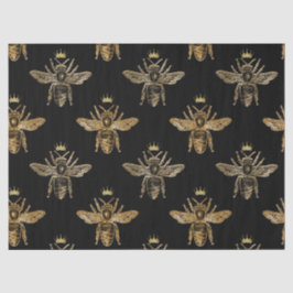 金ゴールドクイーンビーズオンブラックデコパージュ 薄葉紙