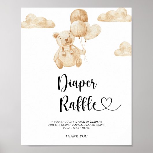 金ゴールドクマおむつラッフルポスター ポスター (正面)
