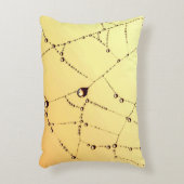 金ゴールドクモの巣露ドロップイエロー金ゴールドくもの巣 アクセントクッション (正面(垂直))