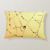 金ゴールドクモの巣露ドロップイエロー金ゴールドくもの巣 アクセントクッション (裏面)