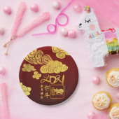 金ゴールドクラウドオックス紙中国のカット2021年PP ペーパープレート (パーティー)