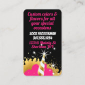 金ゴールドクラウフェイクド·ユニコーン·キュップケーキ·ベーキング·ベーカリー 名刺 (裏面)