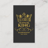 金ゴールドクラウンキングムスタヒバーバーショップ 名刺 (正面)