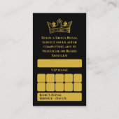 金ゴールドクラウンキングムスタヒバーバーバーショップ報酬 ロイヤリティカード (裏面)