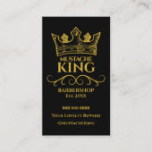 金ゴールドクラウンキングムスタヒバーバーバーショップ報酬 ロイヤリティカード (正面)