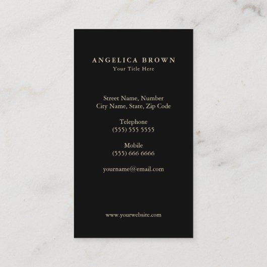 金ゴールドクラウンクラシー名刺 名刺 (裏面)