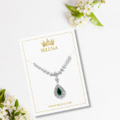 金ゴールドクラウンネックレスディスプレイカード プレイスカード