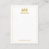 金ゴールドクラウンネックレスディスプレイカード プレイスカード (正面)