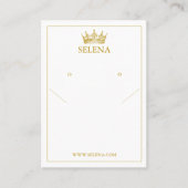 金ゴールドクラウンネックレス&イヤリングディスプレイカード プレイスカード (正面)