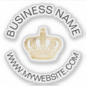 金ゴールドクラウンネームwebサイト事業 シール (正面)