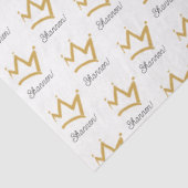 金ゴールドクラウンパーソナライズされたティッシュペーパー 薄葉紙 (詳細)