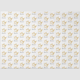 金ゴールドクラウンパーソナライズされたティッシュペーパー 薄葉紙